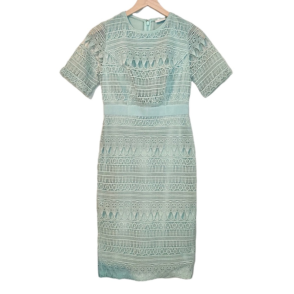 Eva Mendes New York & Company Green Lace Dress